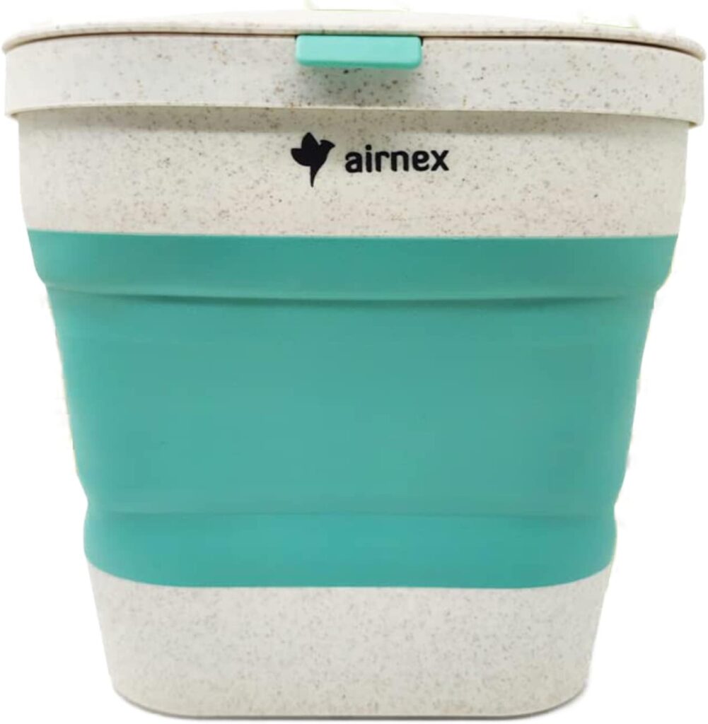 AIRNEX Countertop Compost Bin , Indoor Food Composter, Food Waste Bin for Kitchen Counter Top, Small Kitchen Compost Bucket Container, Mini Counter Food Scrap Bin with Lid