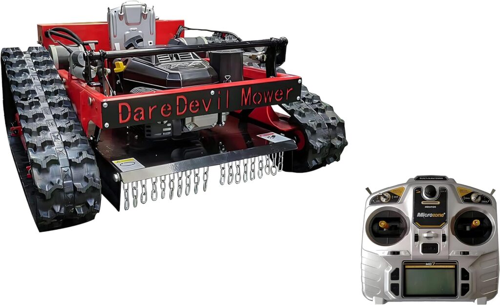 DareDevil Mower Remote Controlled 45° Slope Capability | 9.5hp Engine | Gas-Electric Self Charging Hybrid | Cutting Deck Adjustable