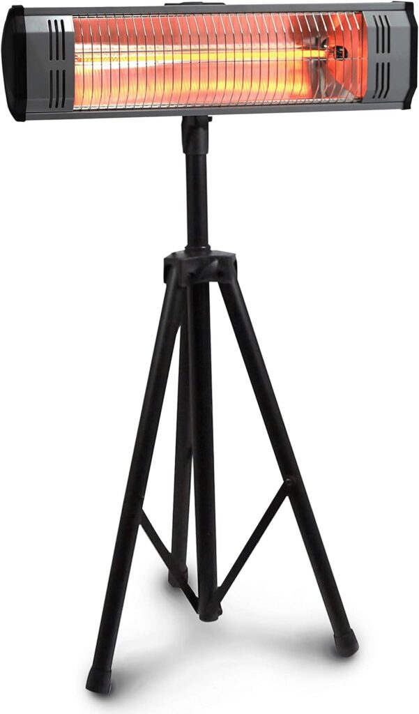 Heat Storm HS-1500-TT Infrared, 7 ft Cord, Tripod + Heater, Black