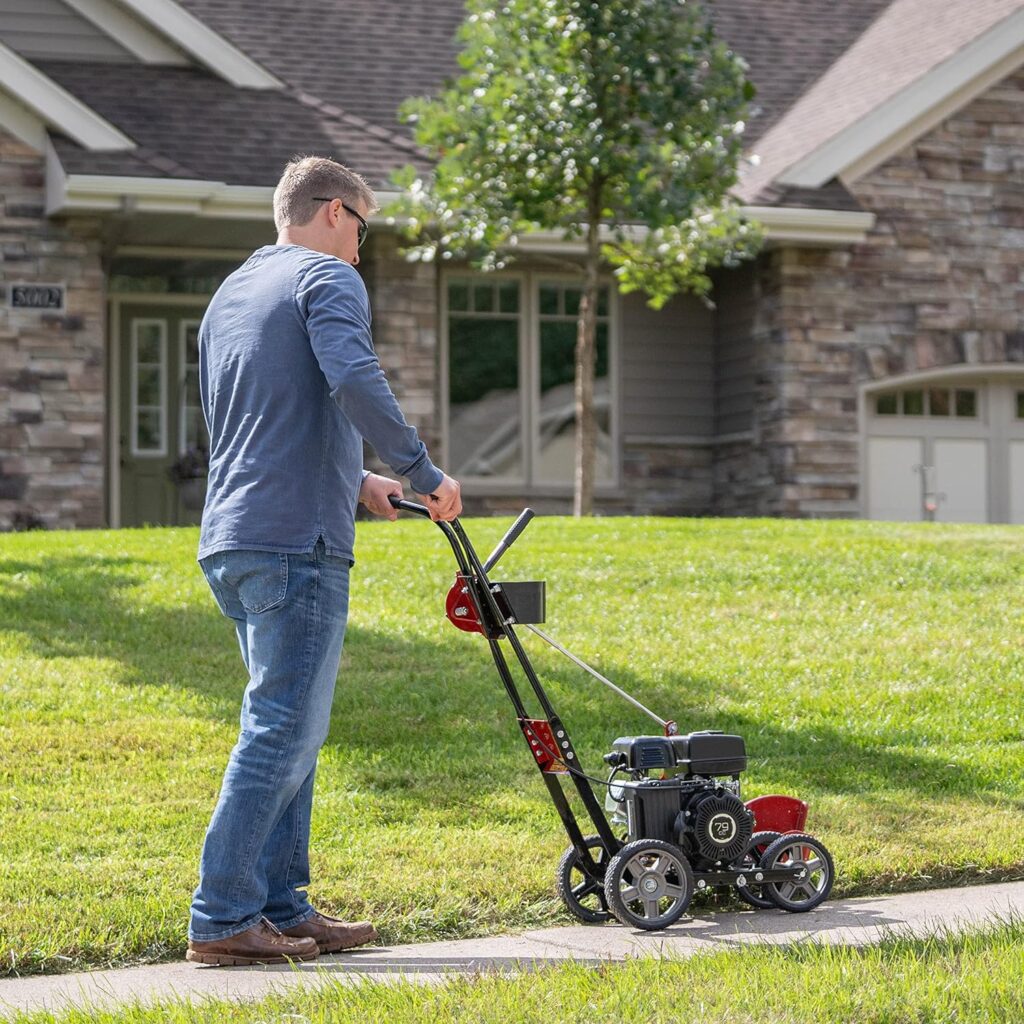 Toro Walk-Behind Edger, 79cc 4-Cycle Engine, Height, Adjustable Angle, Balanced Four Wheel Design, Quick Cutting Tri-Tip Blade, Model: 58610, Red/Black