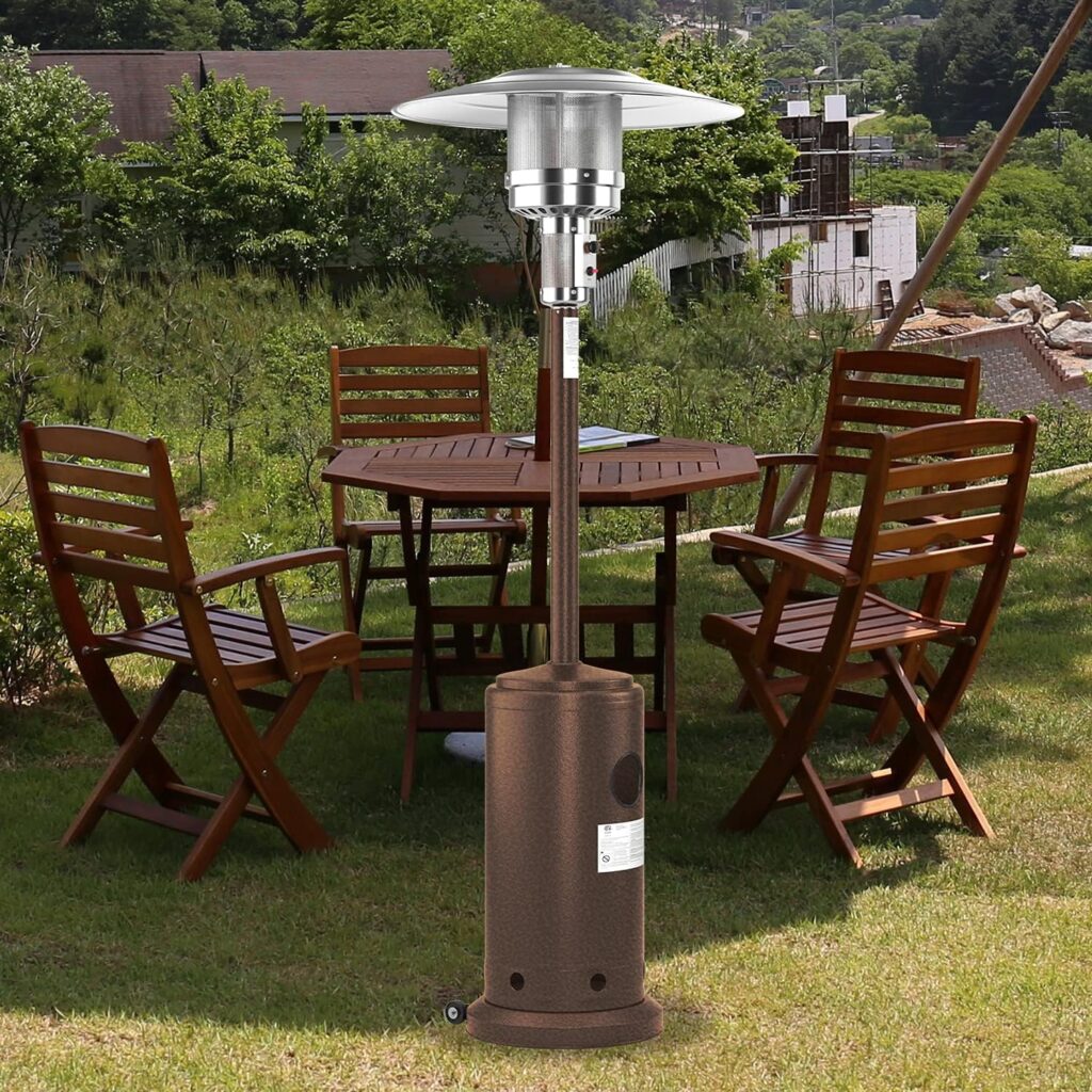 48000 BTU Patio Heater Propane Heater - Patio Heaters Propane Stainless Steel with Propane Tank Cover,Propane Patio Heater Outdoor for Outdoor use Great for Outdoor Party, Restaurants, Outdoor Socializing