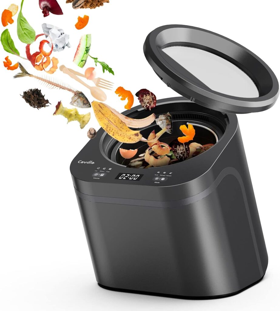 Electric Compost Bin Kitchen, Smart Kitchen Waste Composter, Food Composter Indoor/Outdoor, Food Cycler with 3L Capacity, Compost Machine for Apartment Countertop, Optimized Version V2