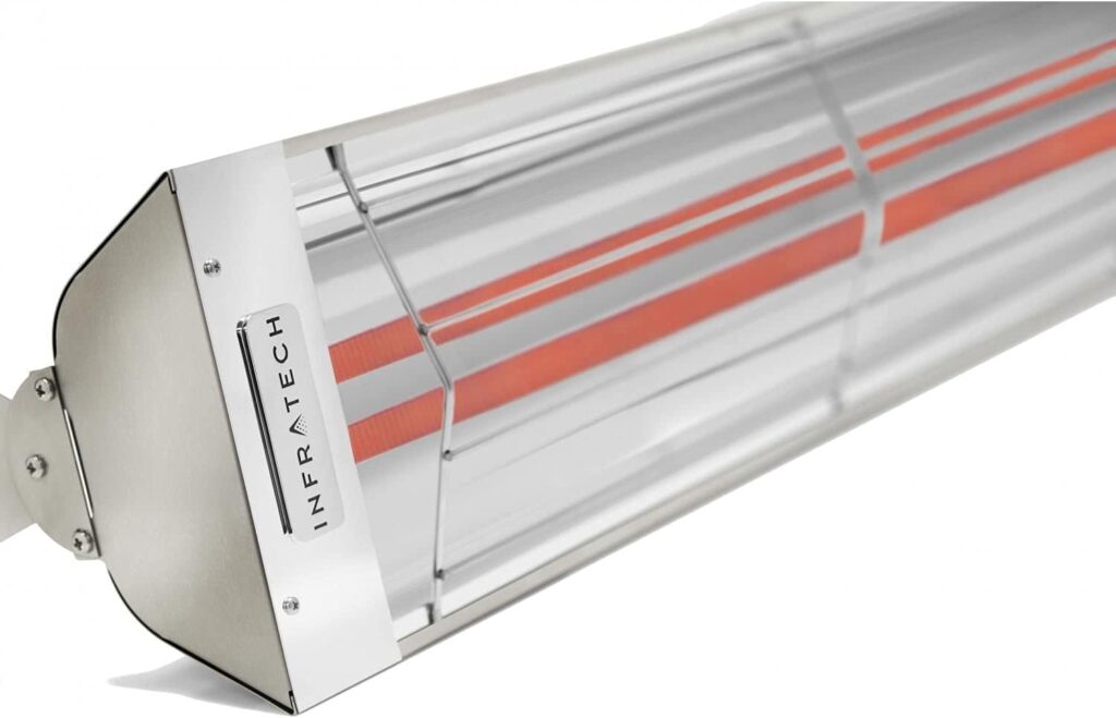 Infratech WD5024SS Dual Element 5000 Watt Electric Patio Heater, Voltage: 240, Finish Color: Stainless Steel