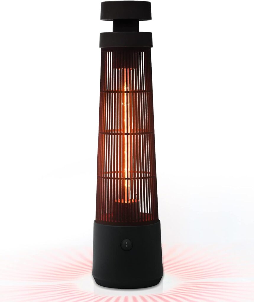 Star Patio Electric Patio Heater, Outdoor Heater, Infrared Patio Heater With Unique Lantern Shape Design, Outdoor Freedstanding Heater, IP55 Waterproof, Touch Switch, STP1319-RMHD